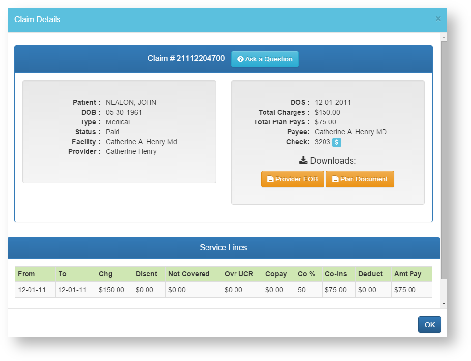 Web eXchange Documentation > Members - PC > provider-claim-detail.png