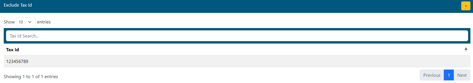 Web eXchange TPA Center Documentation > Setup-Exclude Tax ID > image-2024-4-1_11-21-56.png