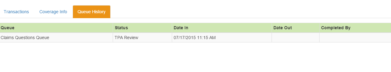 Queue Usage - Web eXchange TPA Center Documentation - HealthSmart ...